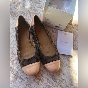 Coach Callie Signature Logo Ballet Flats Size 9
